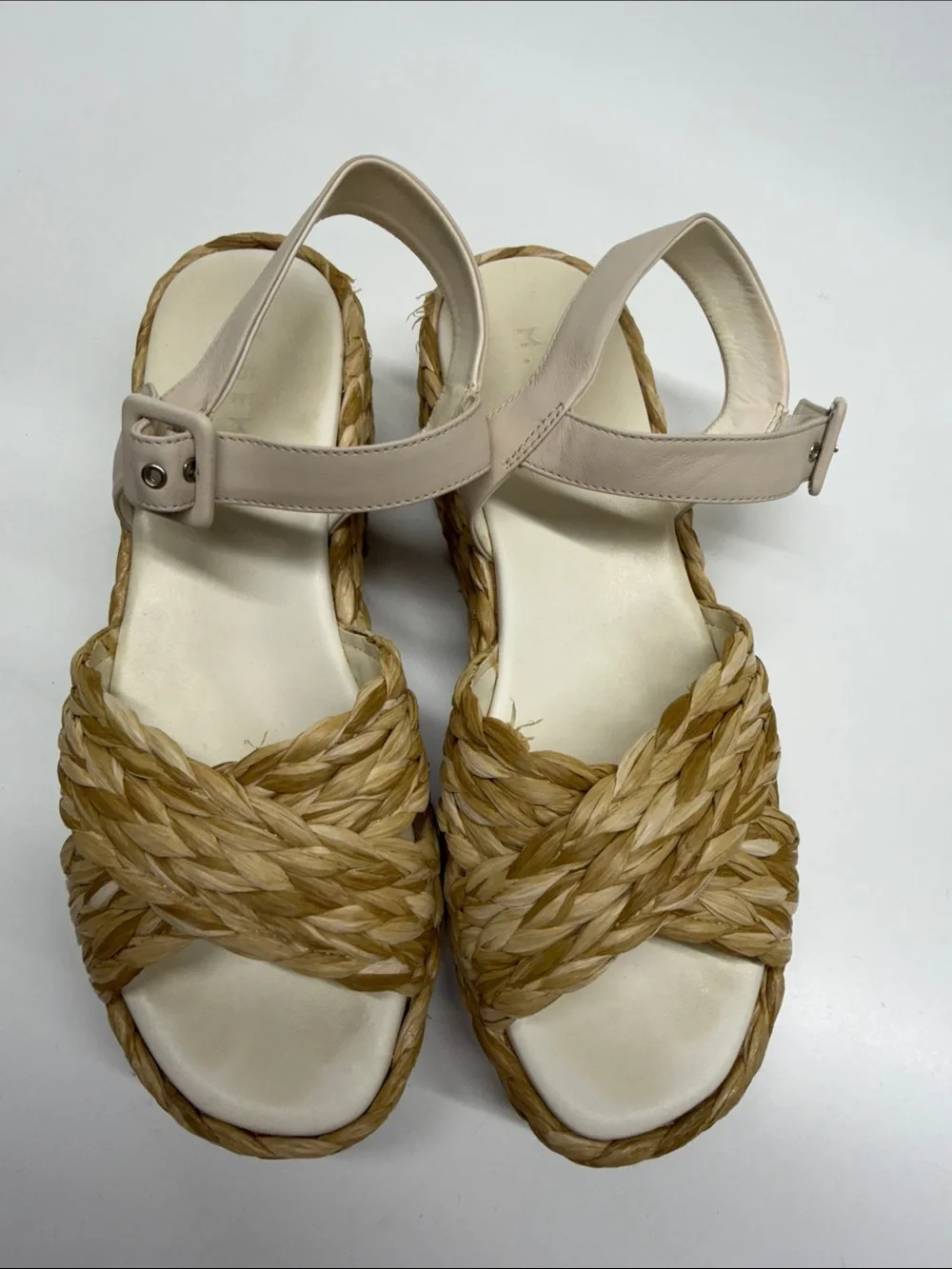 M Gemi The Tessa Platform Sandal Espadrille Open Toe Shoes Braided Raffia 40  9